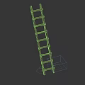 Essential Wooden Household Ladder With Sturdy Step Rungs For Home Use