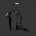 Leica Backpack Device With Top Sensor Antenna Side White Circular Component Purple Indicator Lights