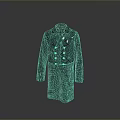 Gray Long Coat with Double Breasted Closure and Stand Collar in Simple Modern Design