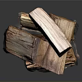 Stacked Natural Wooden Logs with Rustic Texture and Warm Brown Wood Tones