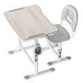 Kids Adjustable Height Study Desk With Colorful Chair And Modern Design