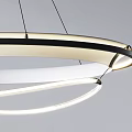 Modern Circular Chandelier With Double Ring LED Light For Interior Decoration 3d model
