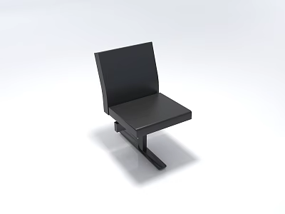 Black Single Sofa With Modern Minimalist Design And Comfortable Seat 3d model
