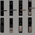 Modern Smart Door Handles With Digital Keypad Various Designs And Colors