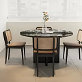 Quiet table and chair combination 3d model