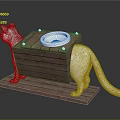 White Cat Standing Next To Wooden Elevated Food Bowl Platform