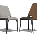 Modern Upholstered Dining Chairs With Light Gray And Brown Seats Black Legs And Minimalist Design