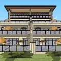 Modern Duplex Villa Exterior Featuring Balconies Large Windows And Landscaped Greenery