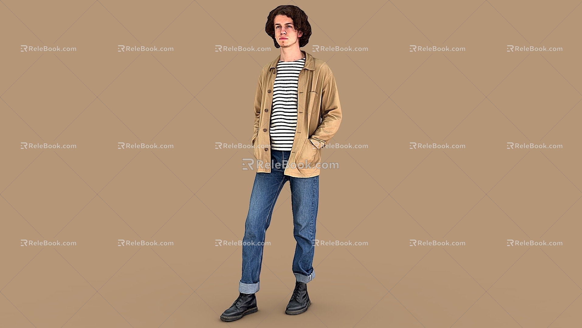 Men Men Men Figures Single Passers-by Walking People beckoning Crowd Winter Figures Casual Figures 3d model