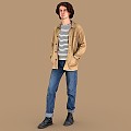 Men Men Men Figures Single Passers-by Walking People beckoning Crowd Winter Figures Casual Figures 3d model