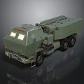 Olive Green Military Heavy Duty Truck With Multi Wheeled Missile Launcher System