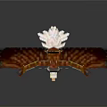 Flying Eagle with spread wings and white feathered head in gray gradient background with reflection