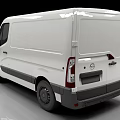 White Opel Commercial Van With Modern Front Design And Black Accents