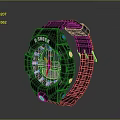 G SHOCK Black Sports Watch With Green Dial And Durable Strap Design