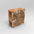 Industrial Equipment Square Metal Housing Cooling Fan with Protective Grille and Mounting Holes