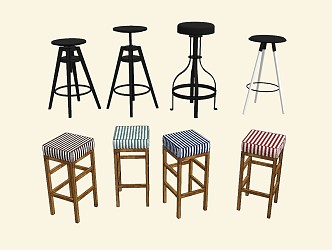 Modern Bar Stool Bar Chair Bar Stool 3d model