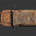 Rusty Vintage Off Road Vehicle Model With Weathered Metal Exterior