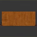 Classic Brown Wooden Furniture With Circular And Rectangular Cutout Panels