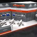 HYPNOTECH Exhibition Booth Showcasing Energy Storage Systems Hybrid Inverter Energy Management With Modern Design