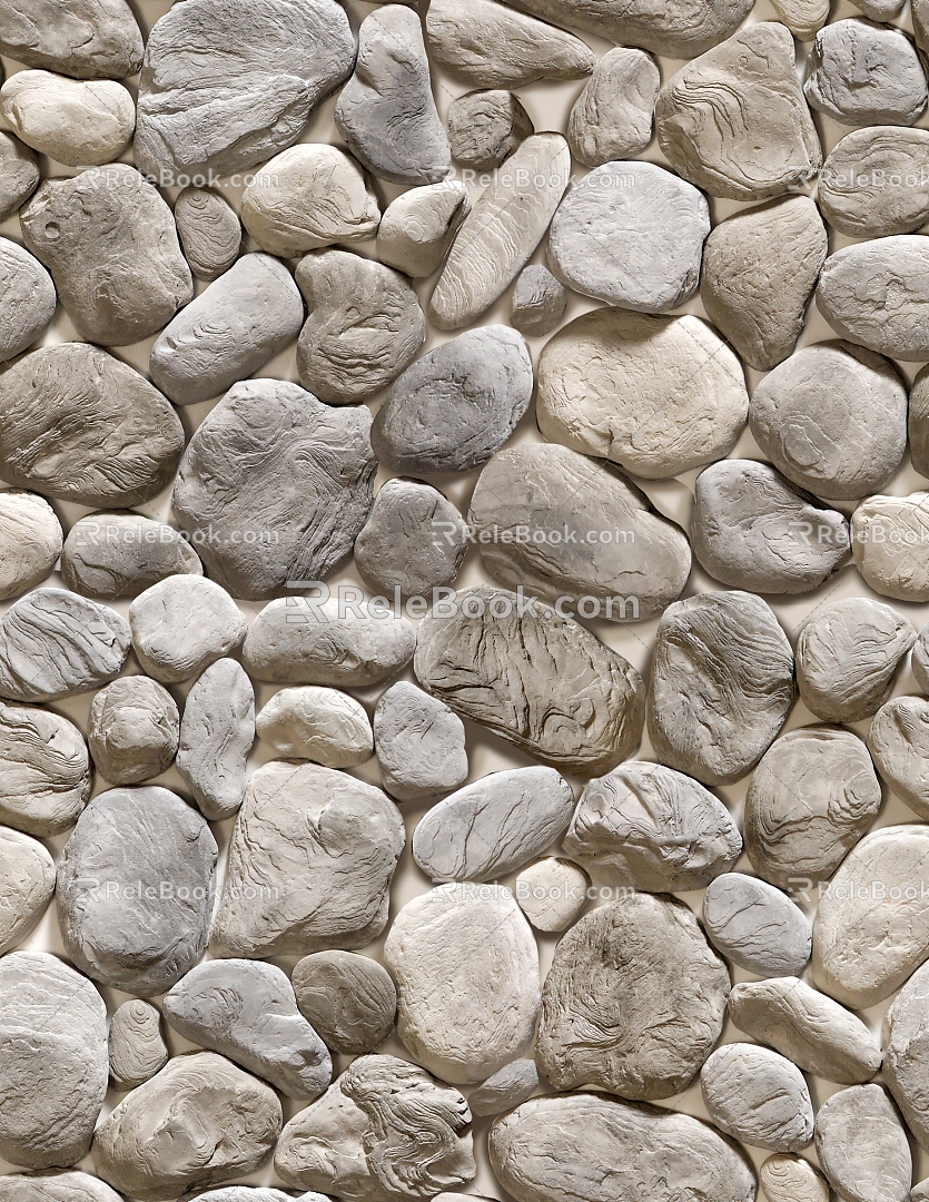 wall tile rubble material 3d model