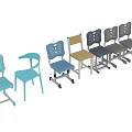 Different Types Of Chairs In Blue Beige Gray With Unique Design And Wheel Options