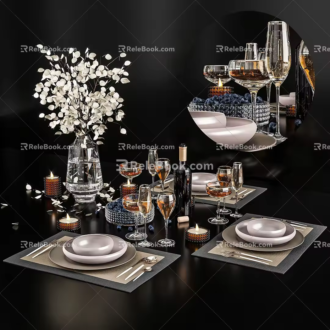 Modern Tableware Ornaments 3d model