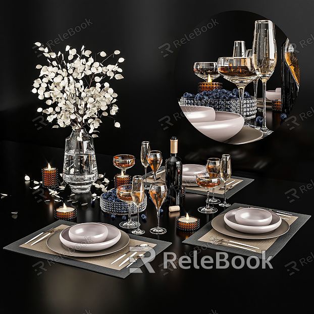 Modern Tableware Tableware Ornaments model