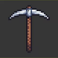 Yang Pickaxe Cross Draft Steel Tools Wood Handle Yang Pickaxe Cartoon Yang Pickaxe Tools Hardware Tools Processing Tools 3d model