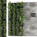 Modern Plant Wall Wall Vertical Decorative Garden fitowall 3d model