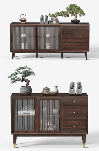 New Chinese Side Cabinet 3d model