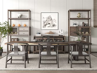 New Chinese Tea Room 3d model