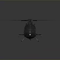 Sleek Black Helicopter With Rotors And Fuselage Design On Gray Background