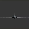 Light Blue Military Airplane Model With Red Star Emblems On Wings And Tail
