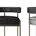 Modern Bar Stools with Metal Legs and Various Upholstery Colors and Styles