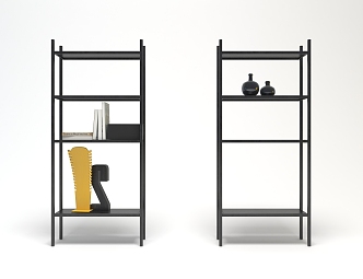 Simple Metal Storage Rack 3d model