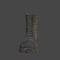 Military Style High Top Green Lace Up Boots With Durable Outdoor Tactical Design