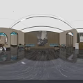 Luxurious SPA Sauna Lobby Interior With Modern Reception Desk And Decorative Lighting