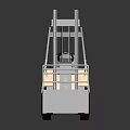 Yellow Heavy Duty Industrial Forklift With Black Cabin Forks And Wheels