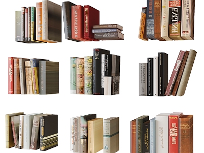 Books Book Ornaments 3d model