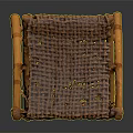 Foldable Wooden Stool With Handwoven Wicker Seat And Natural Craft Design