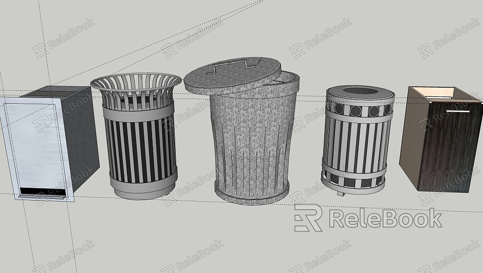 Modern trash can trash can trash can cup household items trash can model