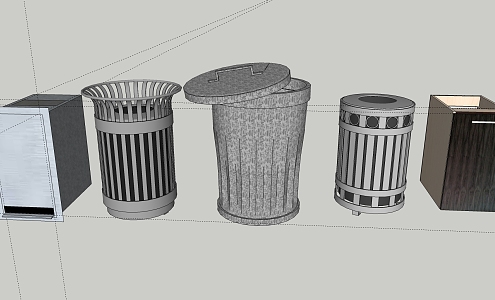 Modern trash can trash can trash can cup household items trash can 3d model