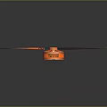Orange Airplane With Long Slender Wings Blue Logos And Central Fan Propeller