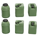 Perfume Cosmetics Green Plastic Containers With Lids And Handles In Different Shapes