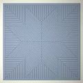 Modern Square Rug With Geometric Striped Pattern In Light Blue And White 3d model