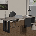 Modern Desk and Chair Combination Jewelry Ornaments Table 3d model