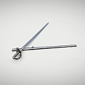 Traditional Metal Sword With Sharp Silver Blade And Ornate Hilt Design