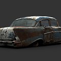 Destroyed car 3d model