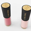 Lancome Lip Gloss Pink and Light Pink with Black Cap Gold Base Transparent Bottle