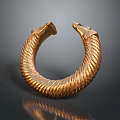 Shiny Golden Spiral Bracelet Daily Use Fashion Accessory With Smooth Design